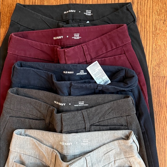 Old Navy High-Rise Pixie Pants - BUNDLE OF 5 - Picture 2 of 8
